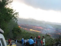 Chantier de la Route des Laves à la Réunion