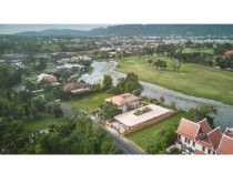 Une villa en briques embrasse le paysage tropical ...