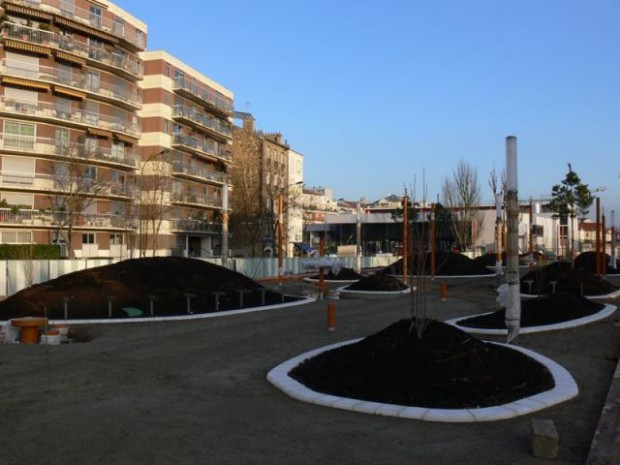 Jardin de l'est en travaux