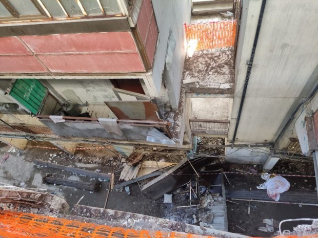 Effondrement d'un balcon à Naples