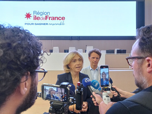 Valérie Pécresse et James Chéron, le Vice-président chargé des lycées à la Région