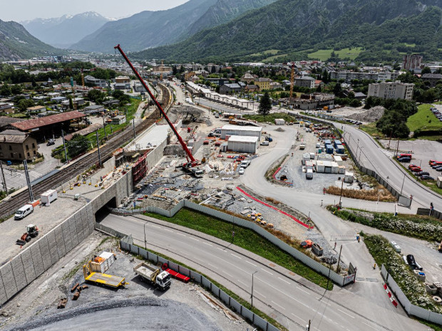 Chantier interconnexion Lyon-Turin, saint-jean-de-maurienne