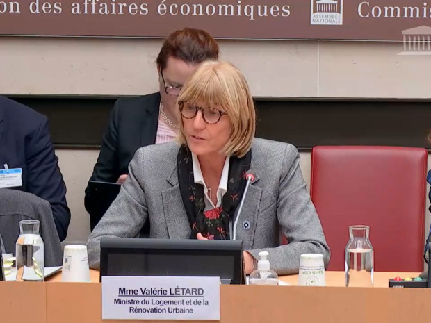 Valérie Létard, ministre du Logement, le 6 novembre 2024 en commission des affaires économiquees de l'Assemblée nationale.