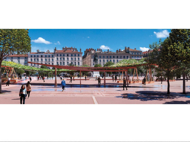 Projet "Tissage Urbain" - Place Bellecour Lyon