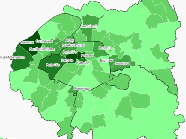 Nombre de bureaux vides et vétustes en Ile-de-France