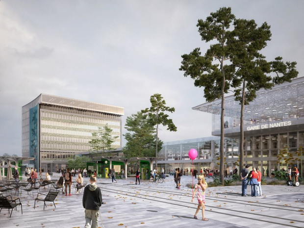 La nouvelle tour SNCF de la gare de Nantes, baptisée Naow 