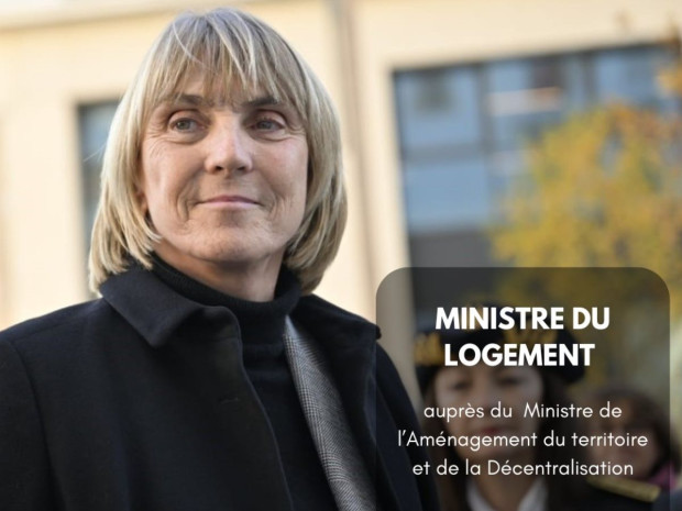 Valérie Létard ministre auprès du ministre de l'aménagement du territoire et de la décentralisation, chargée du logement,