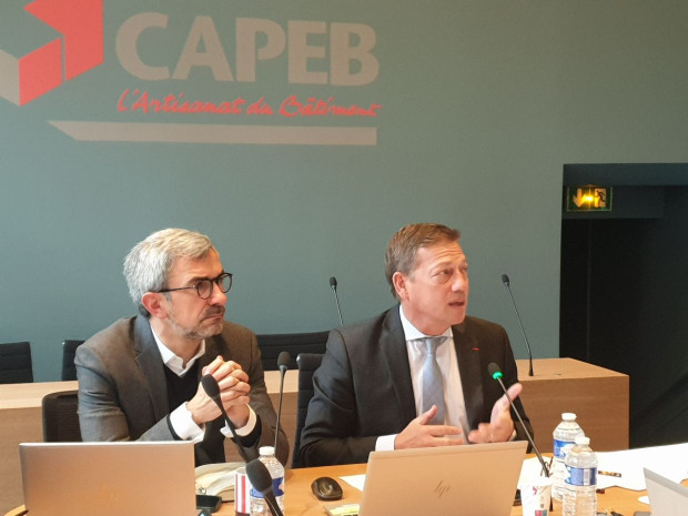 Matthieu Rosy, secrétaire général, et Jean-Christophe Repon, président, Capeb