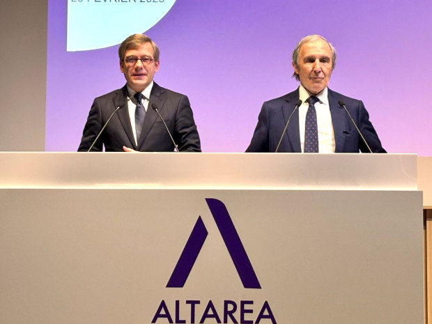 Edward Arkwright, directeur général du groupe Altarea nommé en 2024 et Alain Taravella président fondateur du groupe