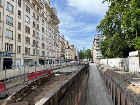 Comblement trémie rue Garibaldi Lyon